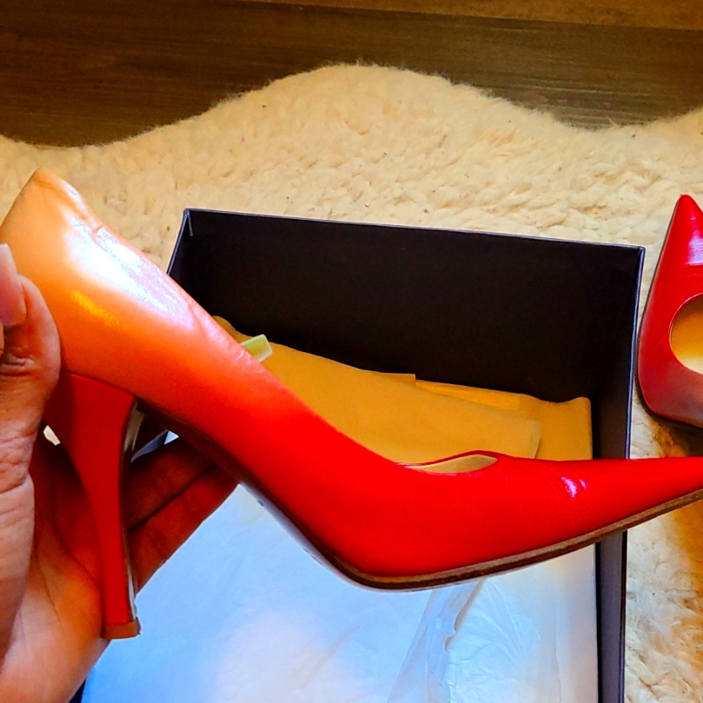 Beautiful Vintage Prada Capretto Summer Peonia Heels